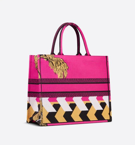 Christian Dior Women Fashion Western Style Tote Multicolor Toile de Jouy Zoom Pop Embroidery Medium Bag For Women's Or Girls Bag - Best Casual Use Bag DR-M929