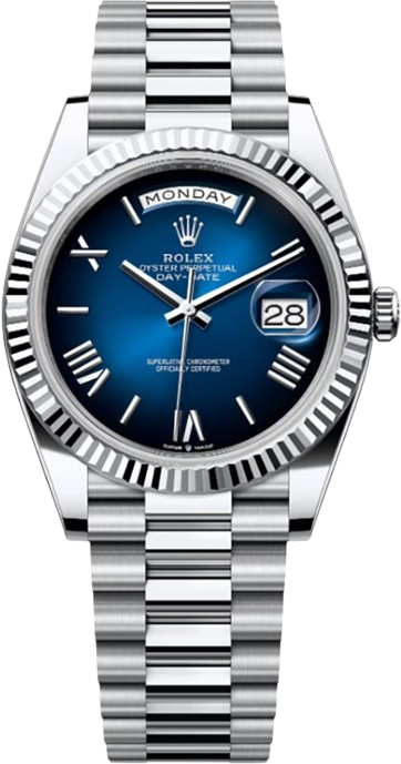 Rolex Oyster Perpetual Day-Date Blue Dial Men's Watch RLX-OYST-SB