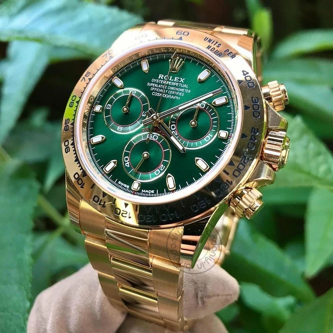 Rolex Oyster Perpetual Coronagraph Daytona Green Dial Metal Men's Quartz Watch For Man Gift Rlx-116508
