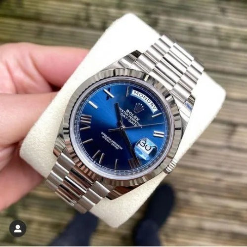 Rolex Oyster Perpetual Day-Date Blue Dial Men's Watch RLX-OYST-SB