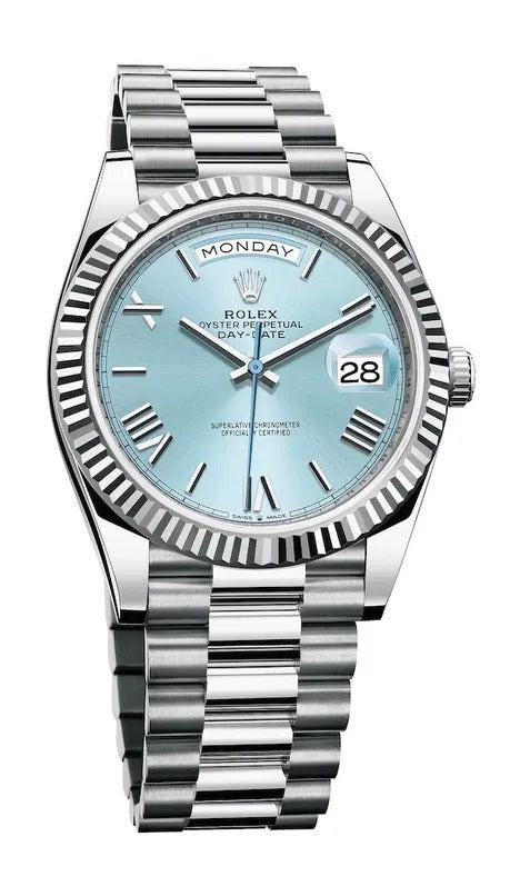 Rolex Oyster Perpetual Day-Date Sky Blue Dial Men's Watch RLX-OYST-SKY BLUE