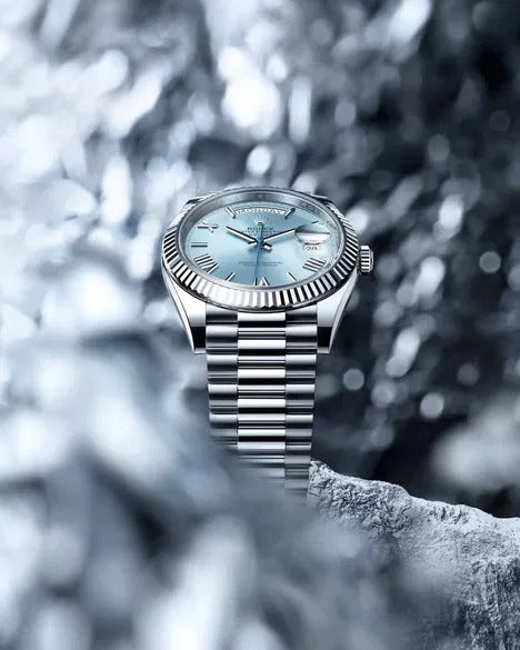 Rolex Oyster Perpetual Day-Date Sky Blue Dial Men's Watch RLX-OYST-SKY BLUE