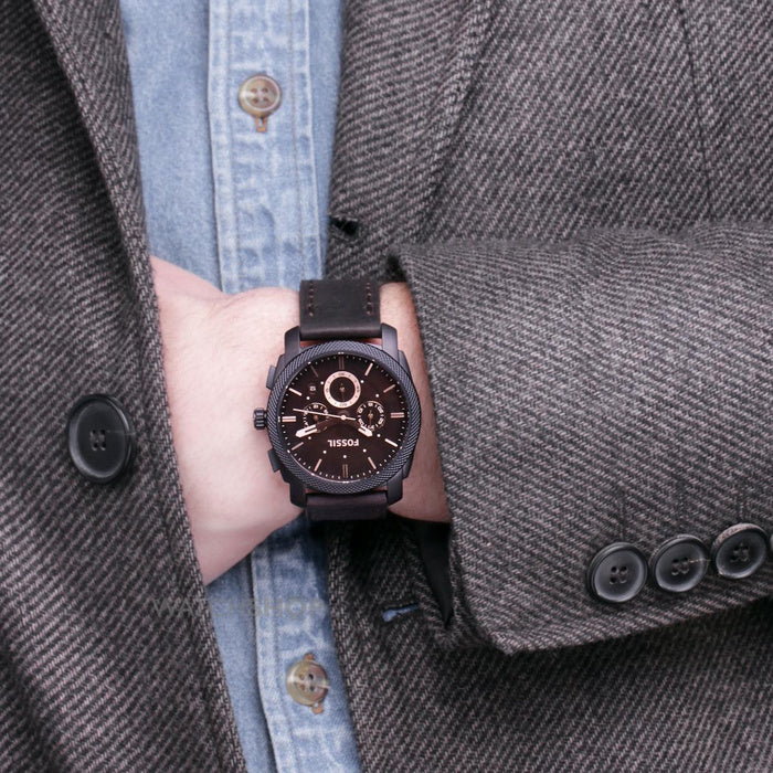 Fossil Machine Chronograph Brown Dial Men's Watch, Formal & Casual Look- FS4656