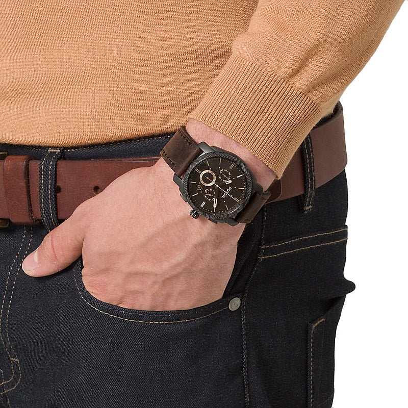 Fossil Machine Chronograph Brown Dial Men's Watch, Formal & Casual Look- FS4656
