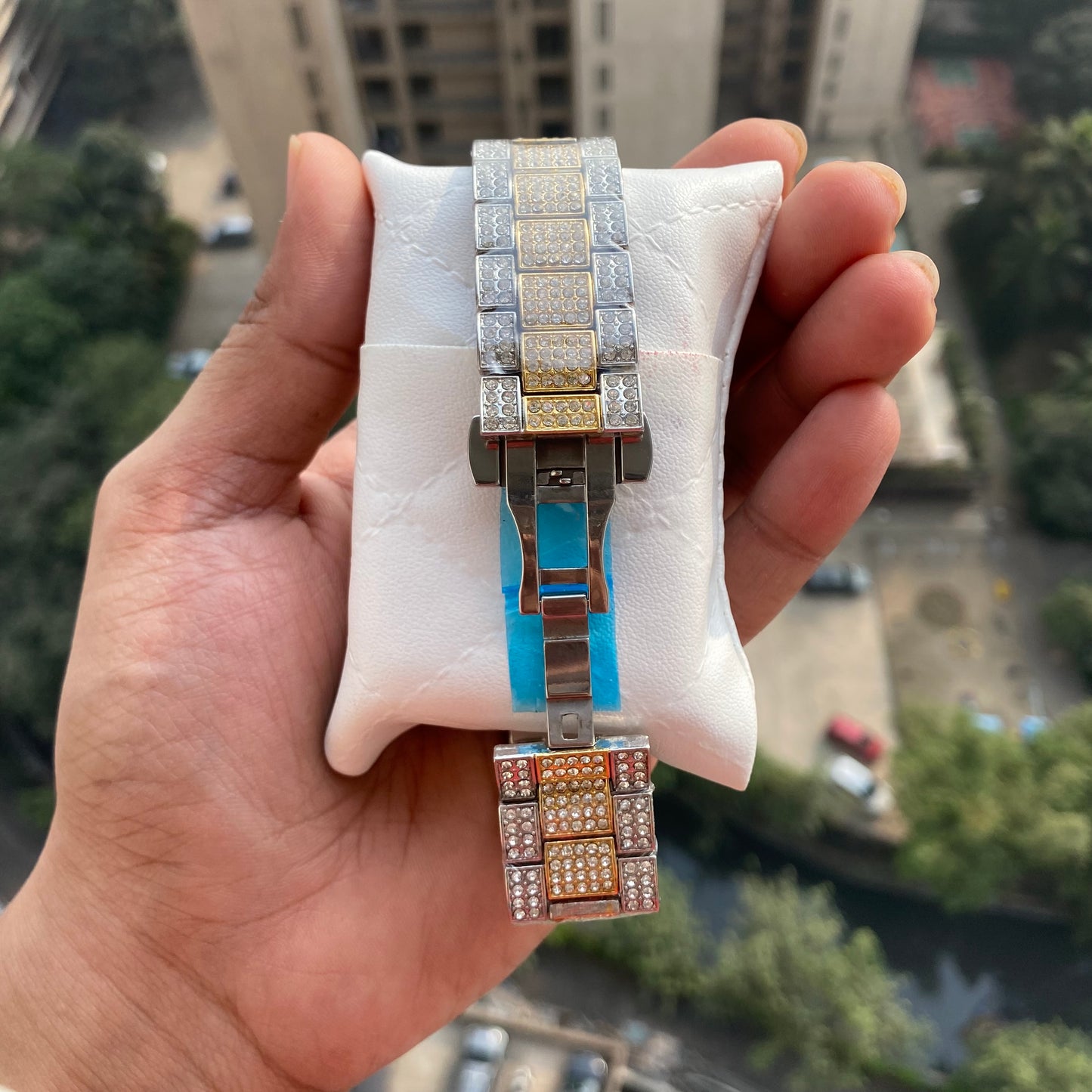 Rolex Analog Diamond Set Gold Multicolor Watch Royal Stainless Steel RLX-8083