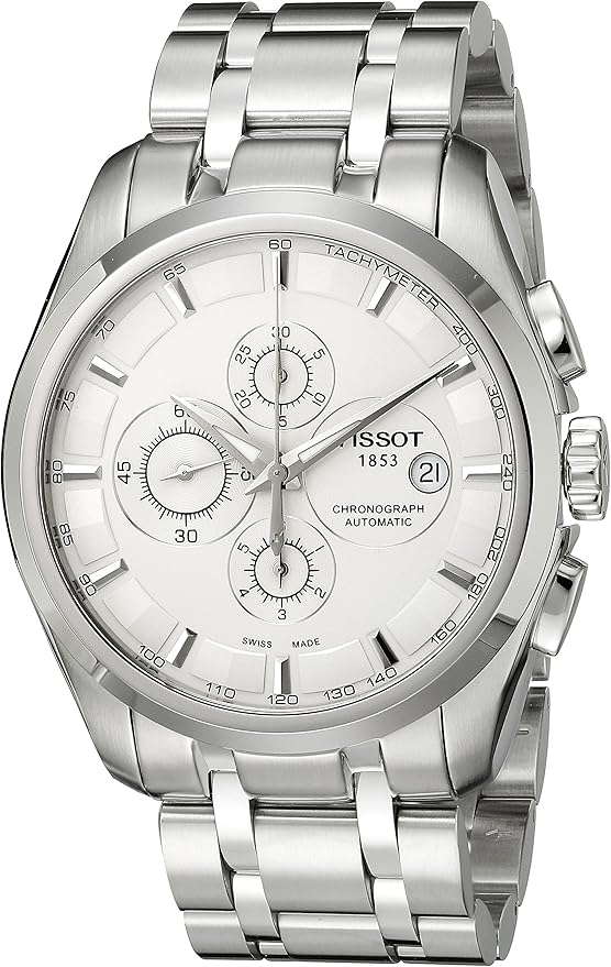 Tissot Chronograph Silver White Metal Formal Casual Men's Watch TS-SS01