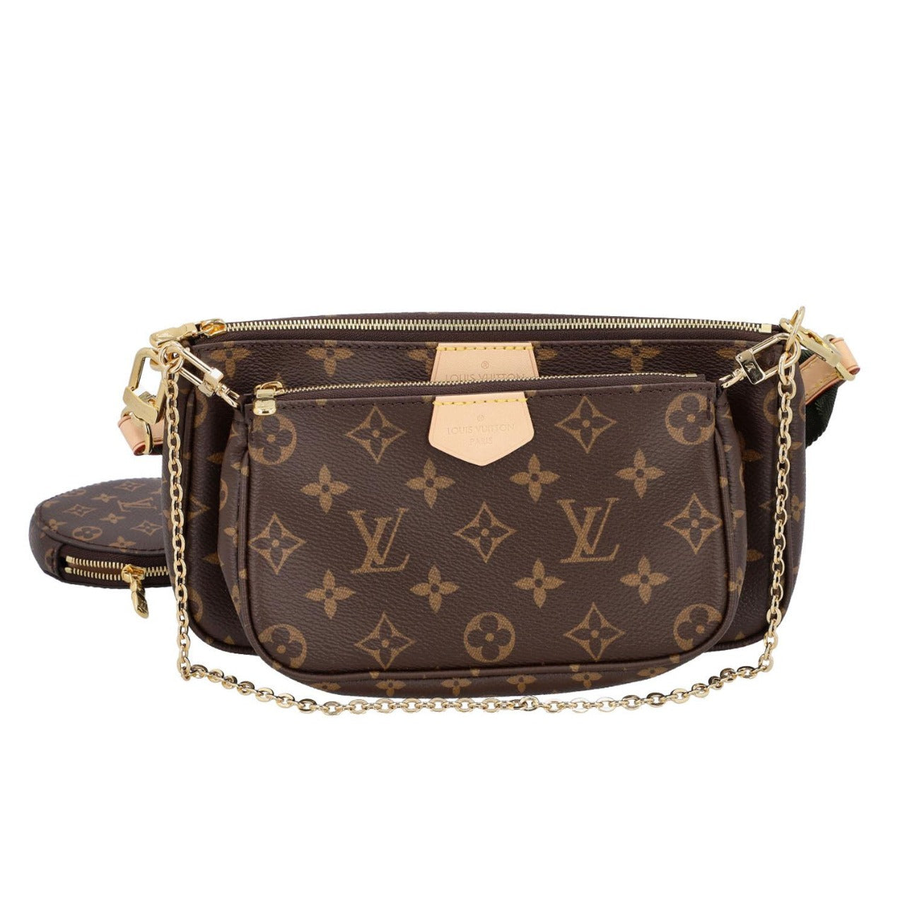 LV Cross Body Handbag In Stunning Brown In Checks Pattern Brown Color Women's Or Girls Bag Along with sling- Stylist Daily Use Bag LV-2872