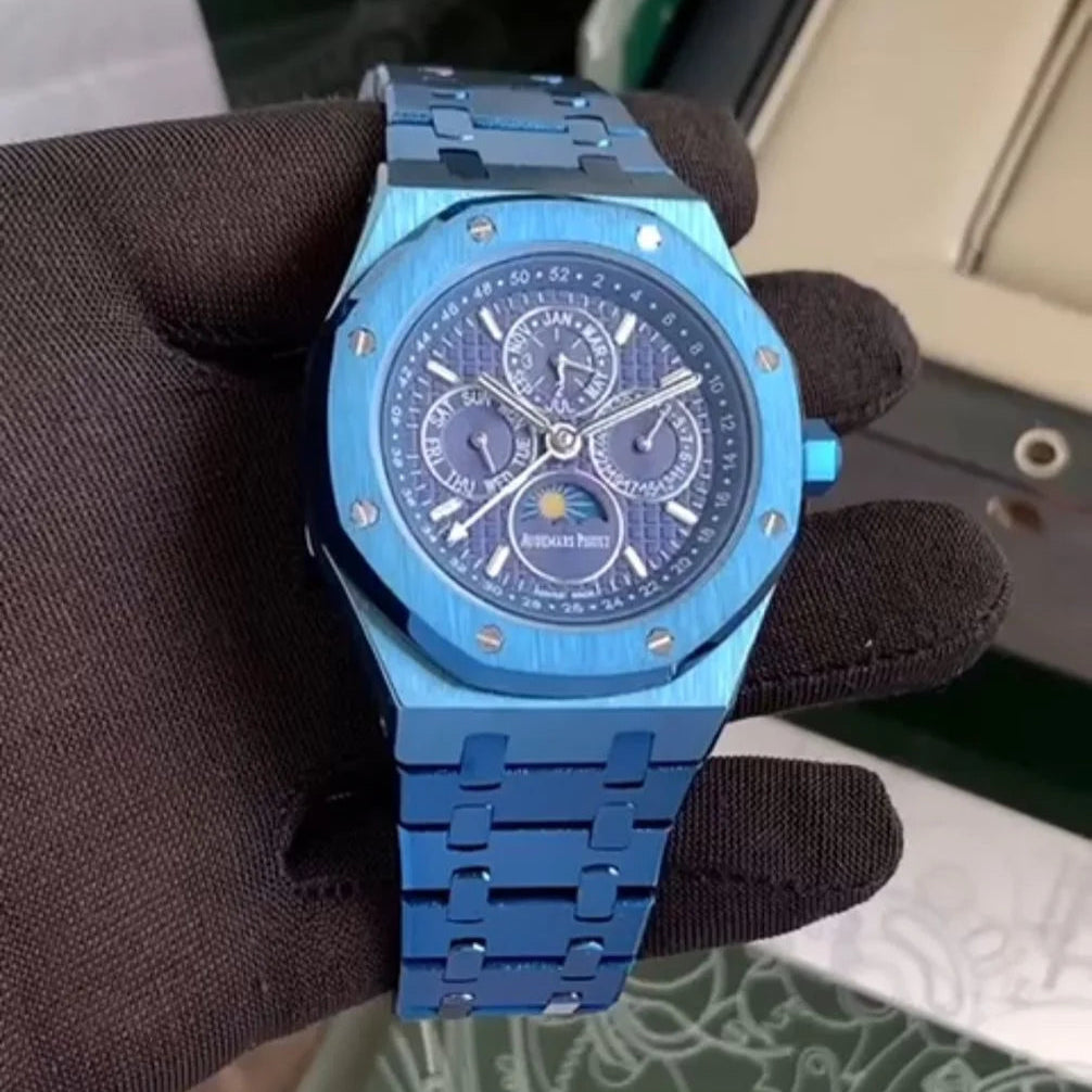 Audemars Piguet Blue Dial Chronograph Metal Men's Watch AP-BL-859