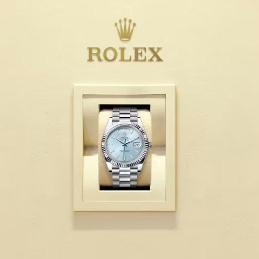 Rolex Oyster Perpetual Day-Date Sky Blue Dial Men's Watch RLX-OYST-SKY BLUE