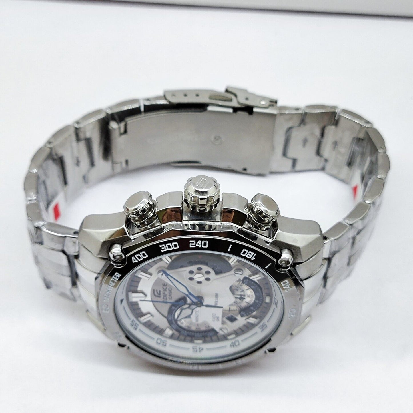 Casio Edifice Chronograph White Dial Quartz Watch For Men-EFR-6441