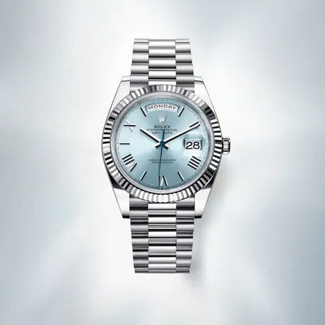Rolex Oyster Perpetual Day-Date Sky Blue Dial Men's Watch RLX-OYST-SKY BLUE