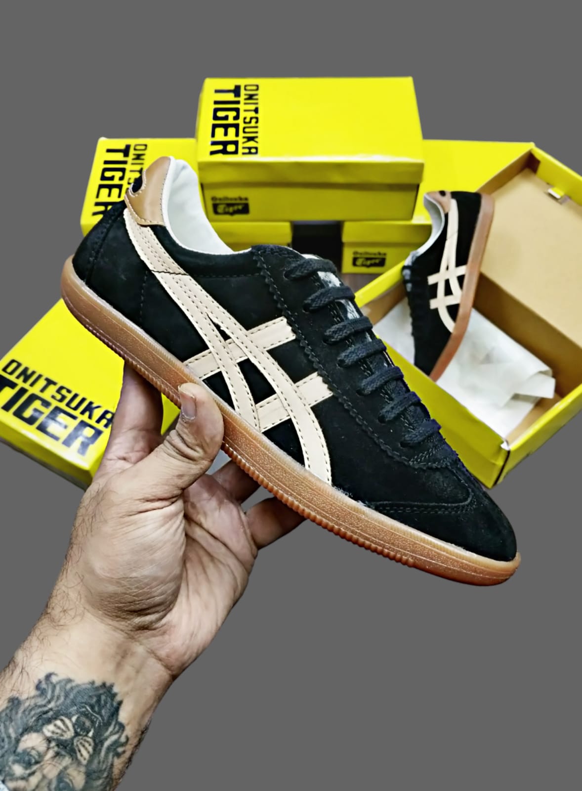 Onitsuka Tiger Tokuten White Black Sneakers Casual Shoes For Man And Boys 1183A510-001