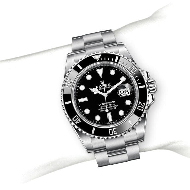 Trendy Rolex Submariner Quartz Full Black Dial Metal Men's Watch - 116610Ln