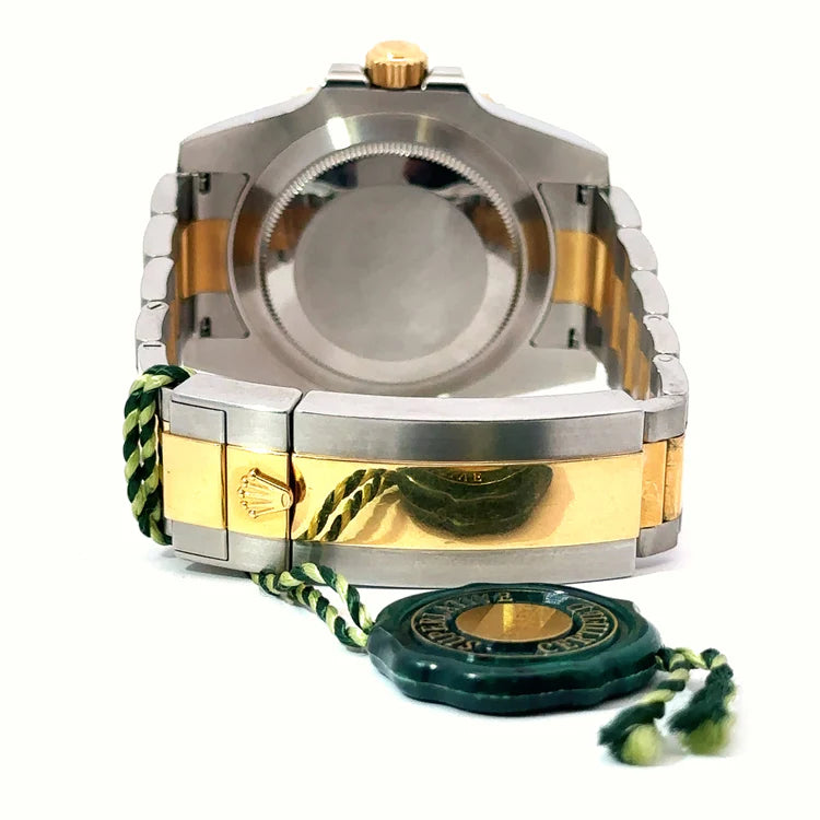 RLX Submariner Quartz Green Color Dial Metal Men's Watch Dual Tone RLX-116613LV