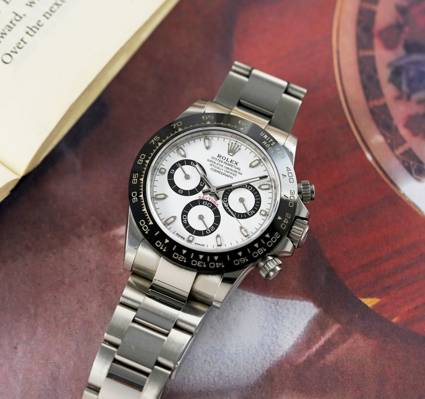 Cosmograph Date White Dial Silver Strap PVD Watch Gift Top Quality RLX-126612-LN