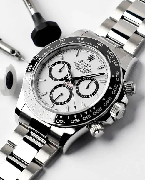Cosmograph Date White Dial Silver Strap PVD Watch Gift Top Quality RLX-126612-LN