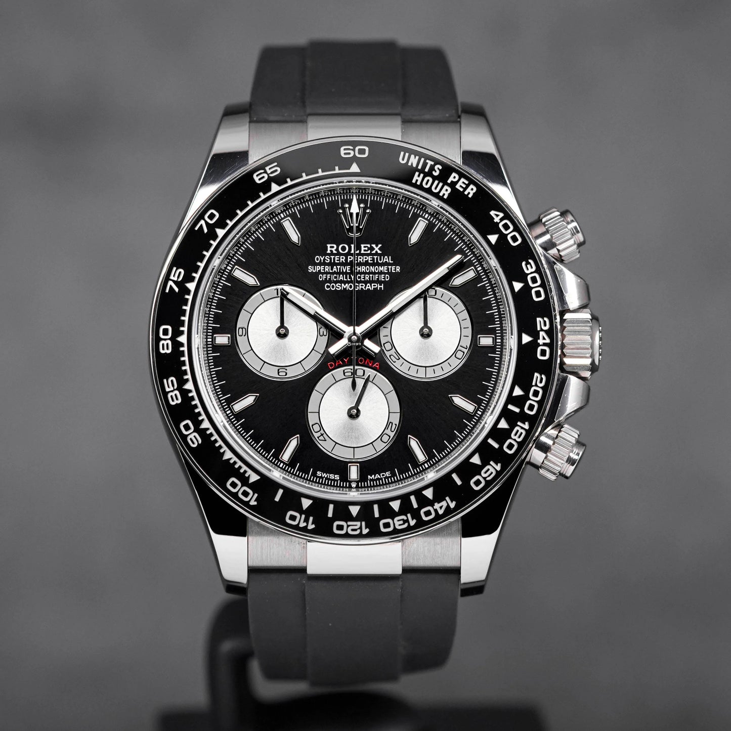 Rolex Cosmograph Silver Color Dial Ring Bezel Daytona Chronograph Quartz Chronometer Men's Watch - RLX-1162