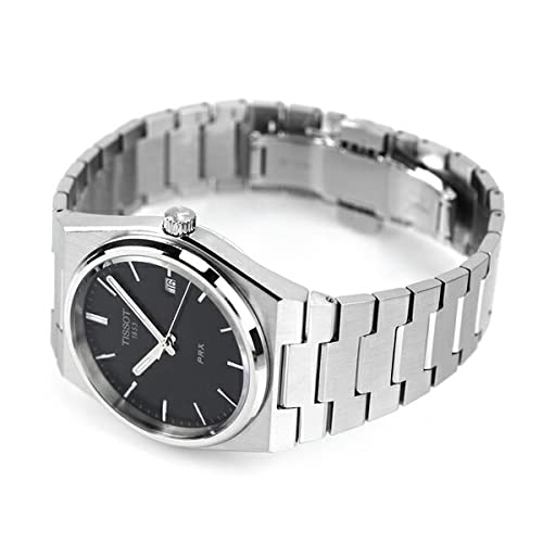 Tissot PRX Powermatic 80 Black Dial Silver Steel Strap Watch for Men - TS-4102