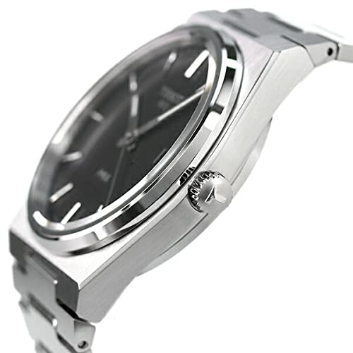Tissot PRX Powermatic 80 Black Dial Silver Steel Strap Watch for Men - TS-4102