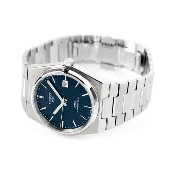Tissot PRX Powermatic 80 Blue Dial Silver Steel Strap Watch for Men - TS-4103