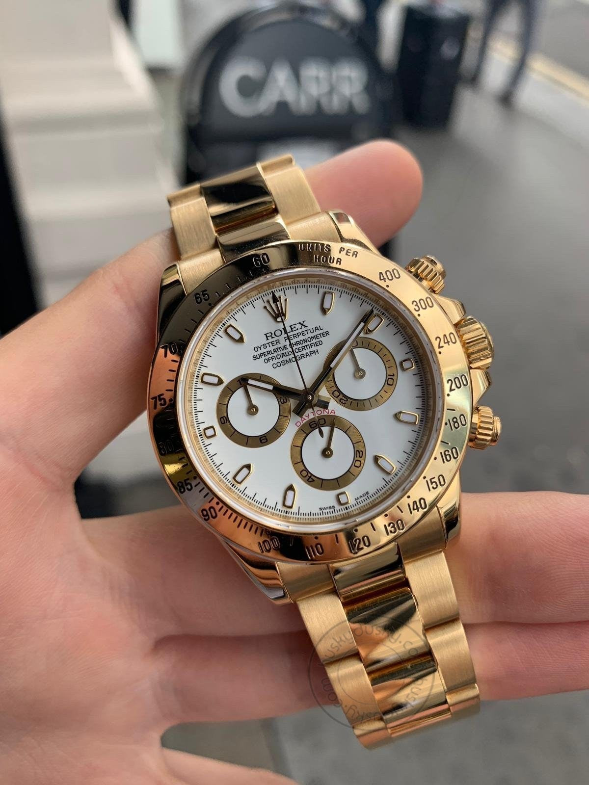 ROLEX Daytona Gold White Dial Metal Men's Watch for Man RLX-GOLD
