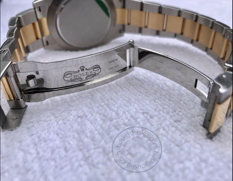 RLX Chronograph Two-Tone Men's Watch For Man White Color Dial Date Gift Watch RLX-SG-QTZ