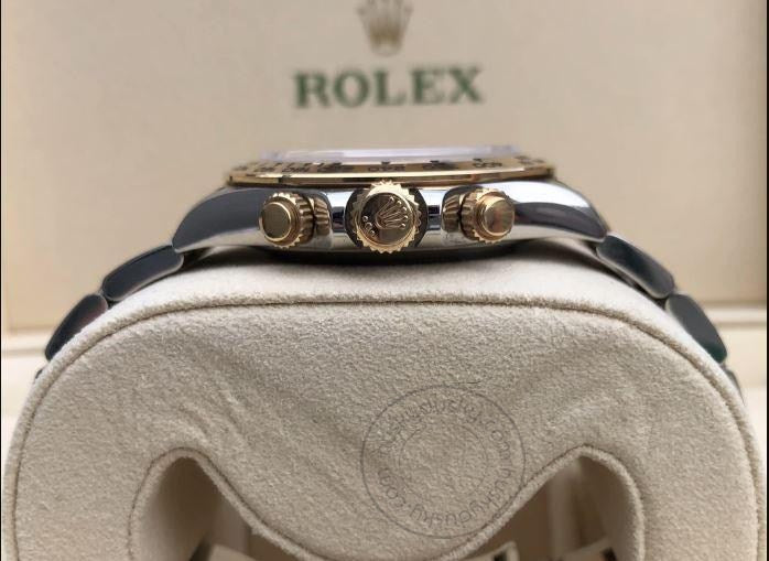 RLX Chronograph Two-Tone Men's Watch For Man White Color Dial Date Gift Watch RLX-SG-QTZ