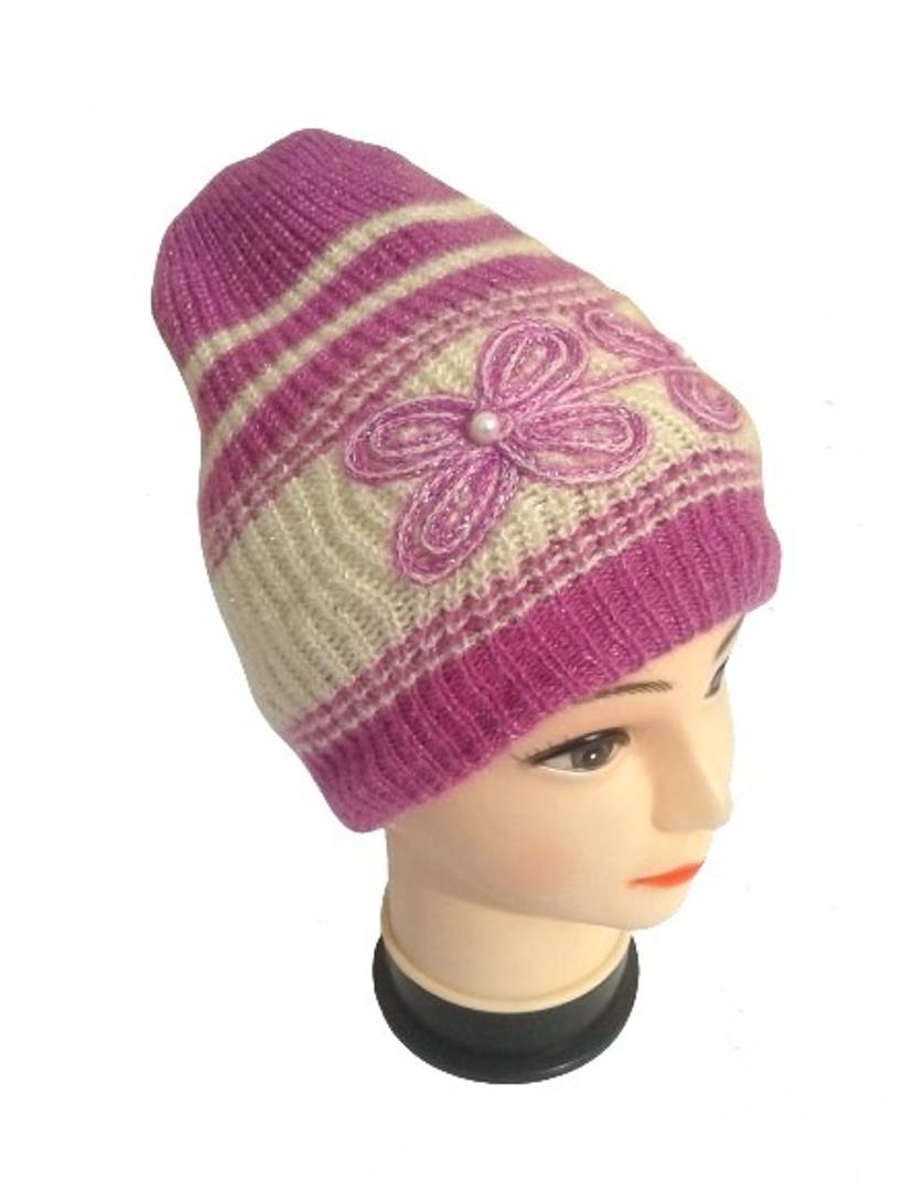 Women Winter Woolen Cap (Pack of 1) Purple Color
