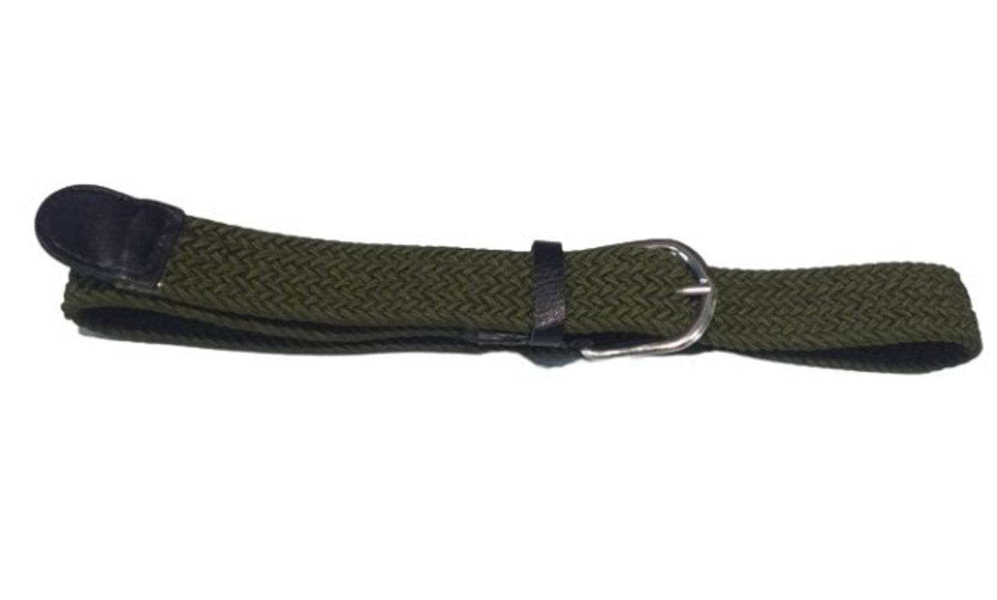 Stretchable Braided Woven Fabric Belt for Men and Women, Fits on upto 40 inch waist size