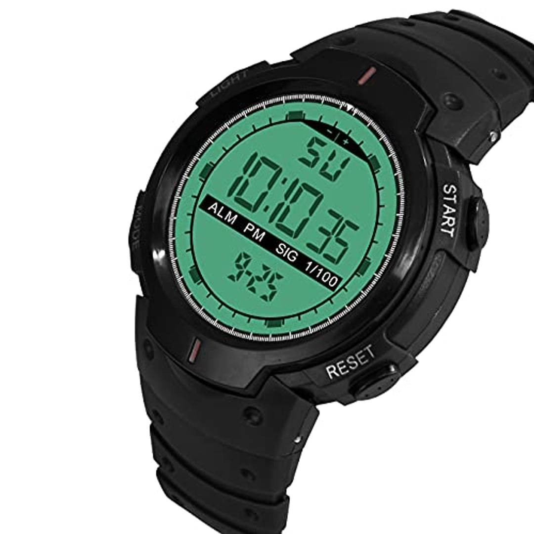 Swadesi Stuff Black Dial Digital Sport Kids Watch for Men Boys (Black) Product-7058527