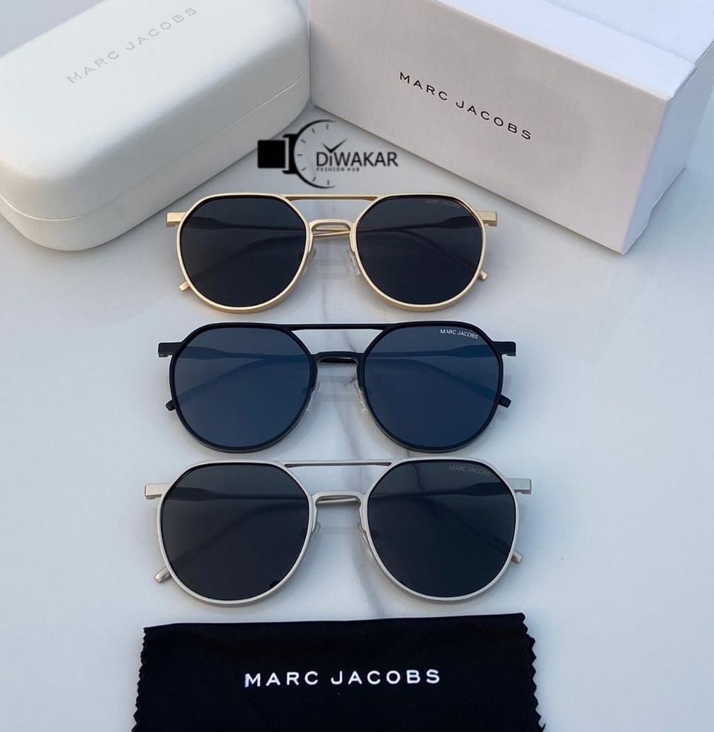 MJ Latest Design Heavy Material Black Shade With Silver Frame Sunglass For Men's MJ-111