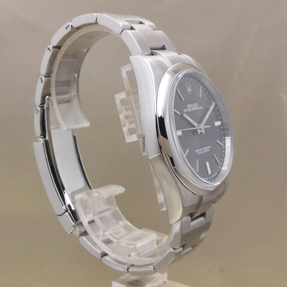 Oyster Perpetual Silver Brown Dial Swiss Automatic Watch With Stainless Steel Strap Watch For Men's RLX-11430B_Best For Formal Look