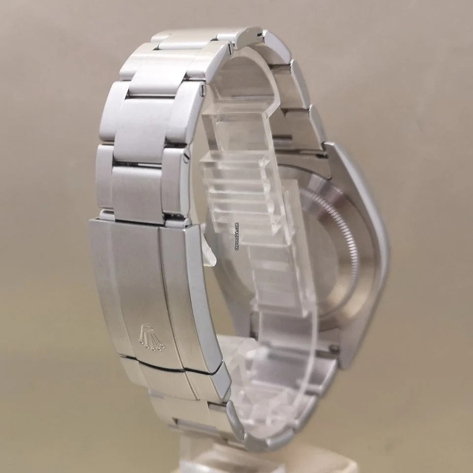 Oyster Perpetual Silver Brown Dial Swiss Automatic Watch With Stainless Steel Strap Watch For Men's RLX-11430B_Best For Formal Look