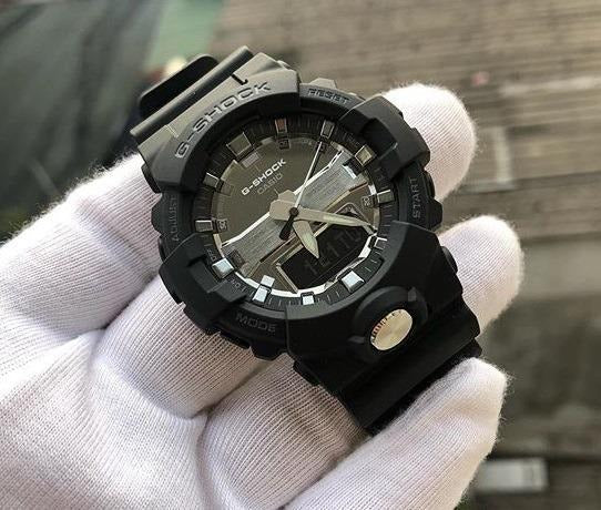 Casio G-Shock Analog Digital Black Belt Men's Watch For Man GA-810MMA-1ADR Silver Color Dial Day And Date Gift Watch