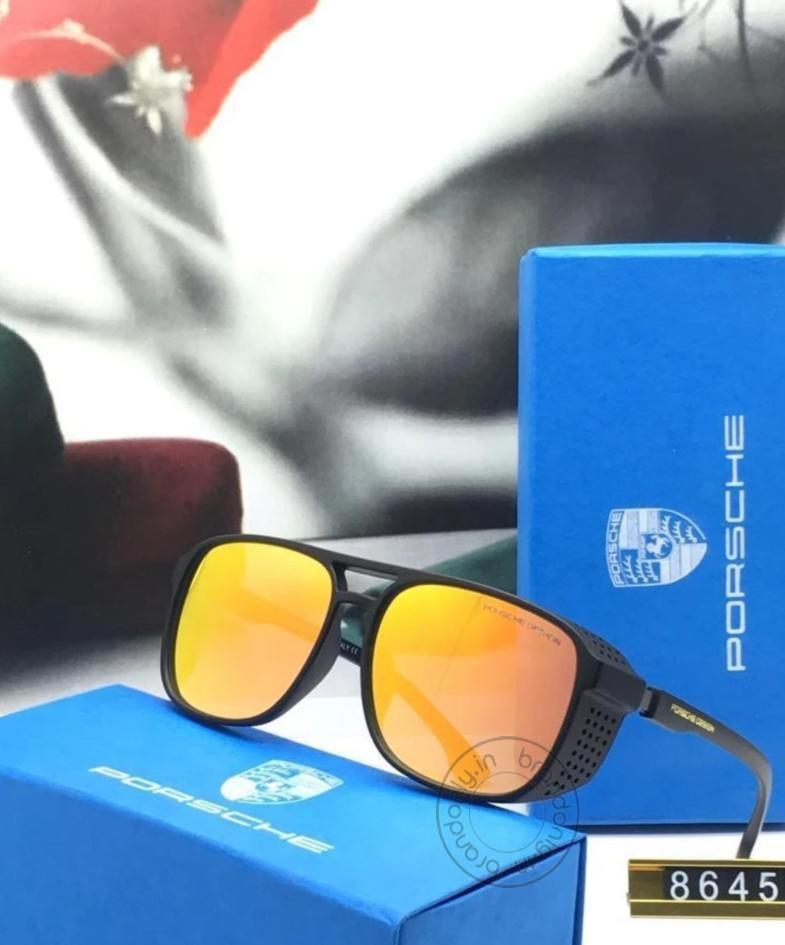 Porsche Design Branded Rainbow Glass Men's Sunglass For Man PCE-90 Black Frame Gift Sunglass