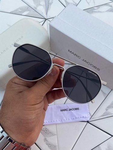 MJ Latest Design Heavy Material Black Shade With Silver Frame Sunglass For Men's MJ-111
