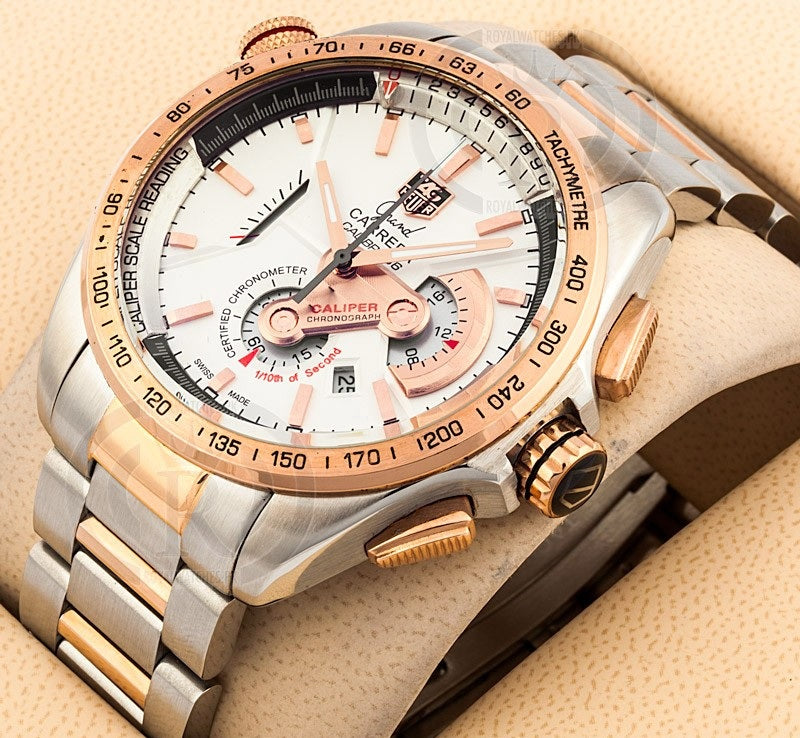 Tagheuer GRAND CARRERA Caliber 36 Racing Edition Quartz Watch White Chronograph and Stainless Steel Multicolor Strap Dated Watch For Men's -TAG-TH-1242_Men's Wristwatch