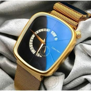 Calvin Klein CK Magnetic Clasp Gold Black Dial Men's CK GB Watch for Man or Woman Metal
