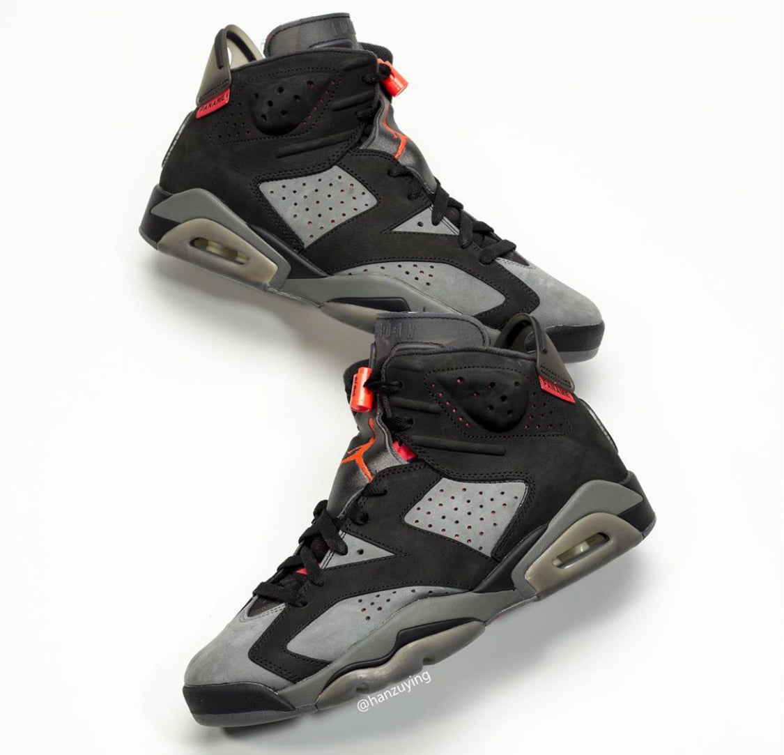 Air Jordan 6 PSG Iron Grey Infrared 23 Black Shoes For Man CK1229-001