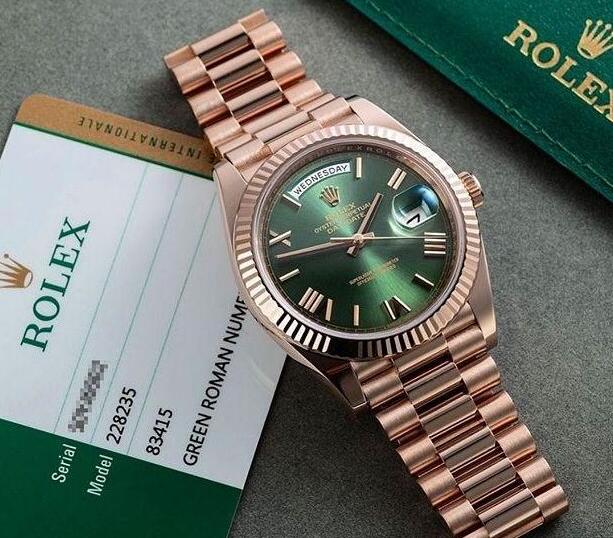 RLX Watch Oyster Perpetual Day-Date Green Dial Metal Watch for Man RLX-OYSTER