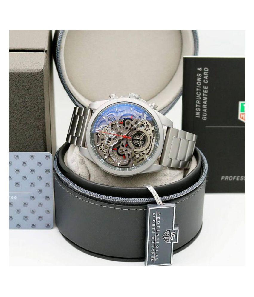 Tag Heuer Cr7 Diagno Grey Chronograph Multi Dial Metal Mens Tag-Open-Steel Watch For Man - Gift