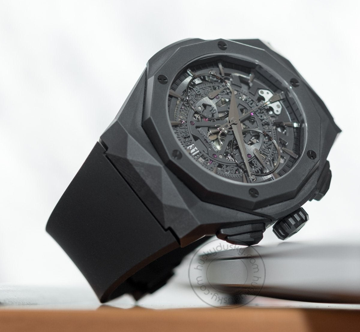 Hublot Classic Fusion Aerofusion Chronograph Orlinske All Black Rubber Strap Mens Watch HB525.OX.018.RX.ORL18