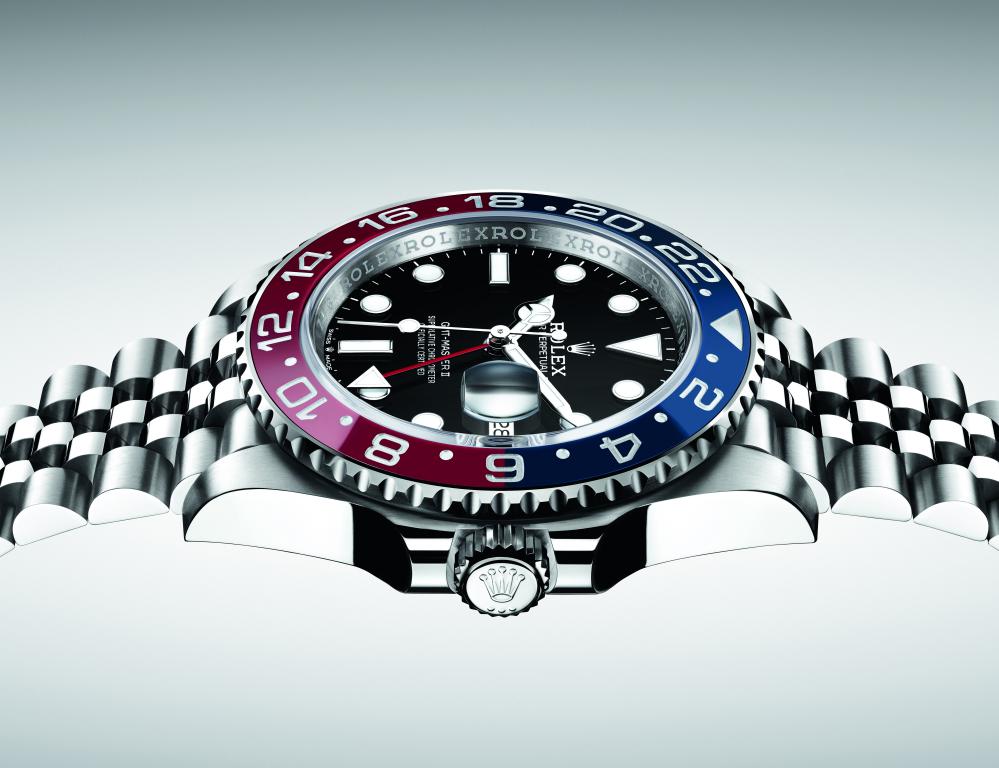 GMT-Master II Stainless Steel Black Dial Blue Bezel Oyster silver Metal Men's Watch for Man RLX-GMT-5304