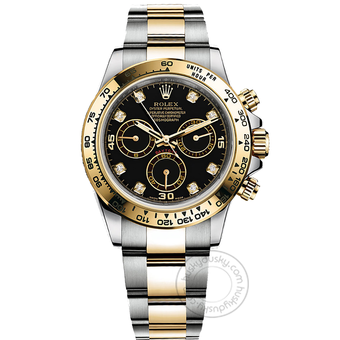 RLX Chronograph Automatic Gold Silver Strap Men's Watch For Man RLX-SG-007 Black Dial Gift Watch