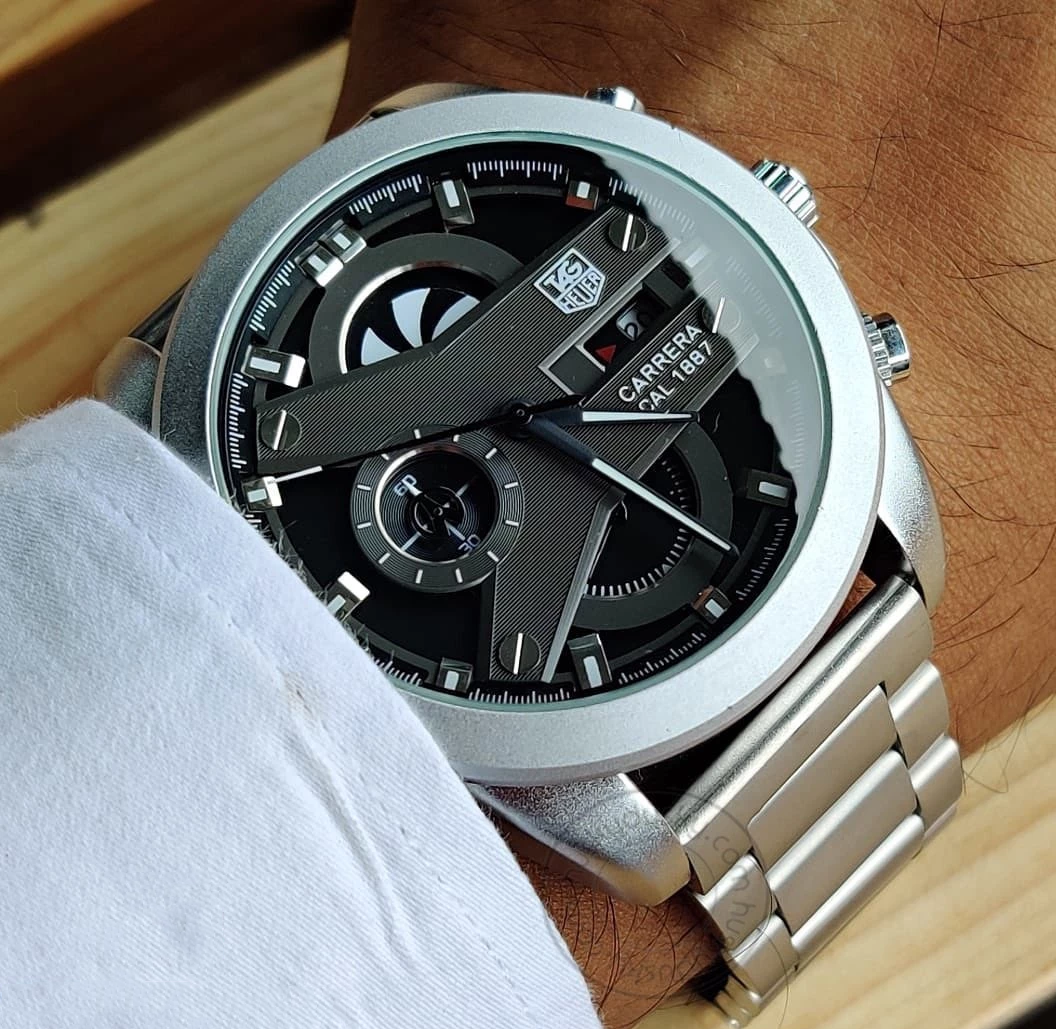 Tagheuer GRAND CARRERA CR7 1887 Silver Chronograph Multi Dial Stainles tagheuer-grand-carrera-cr7-1887-silver-chronograph-multi-dial-stainles