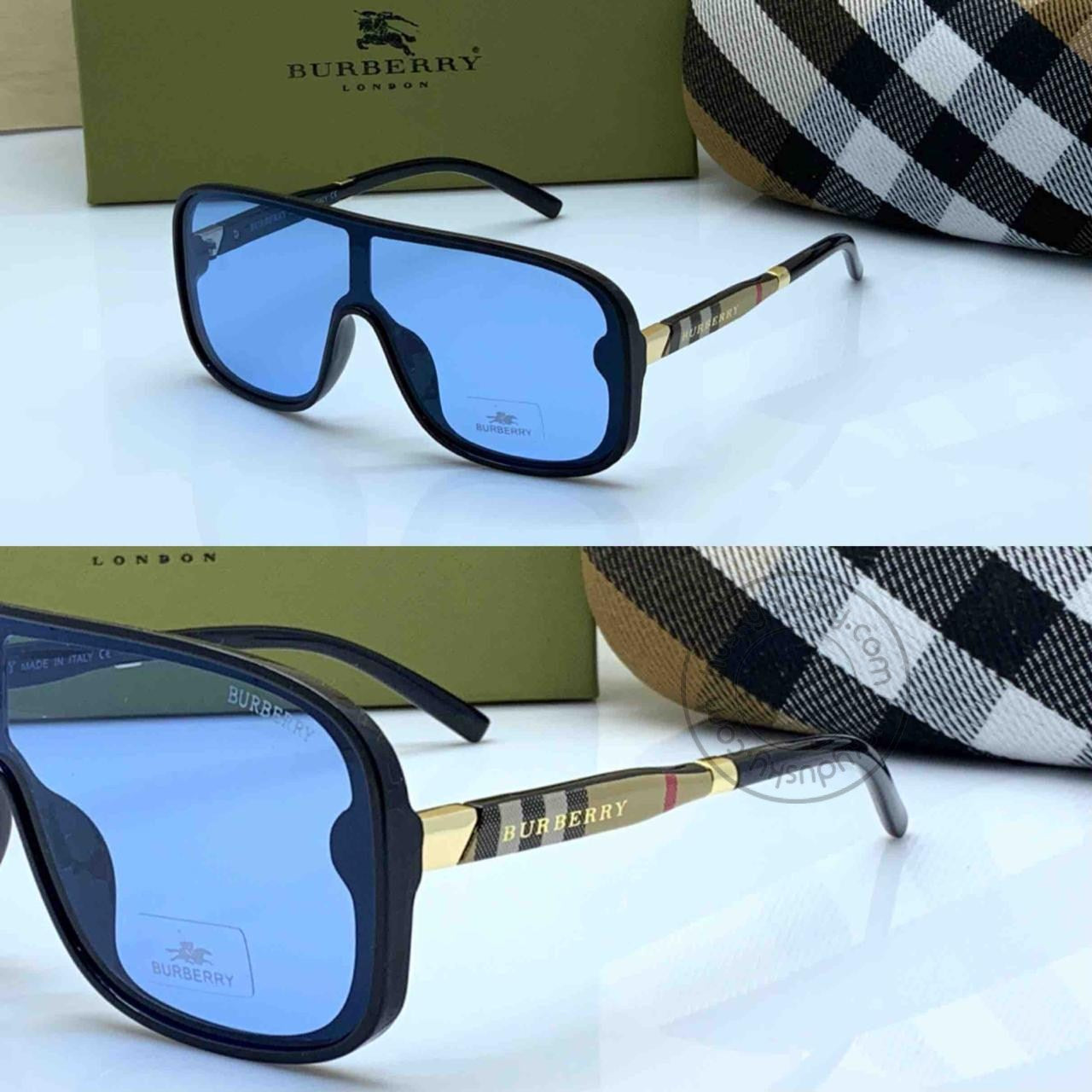 Burberry Branded Aviator Blue Color Glass Men's Sunglass For Man BB-65 Sunglass Gift