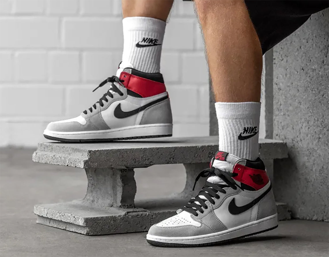 Air Jordan 1 High Light Smoke Grey Shoes For Men And Boys
