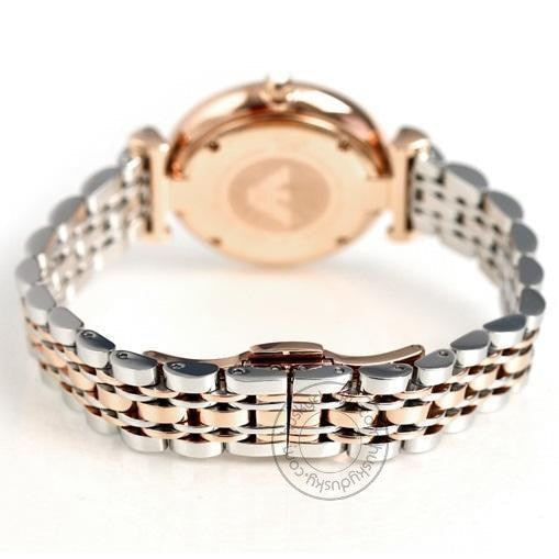 Emporio Armani Watch AR1683 Silver Dial Gold Silver Strap For Women-Best gift