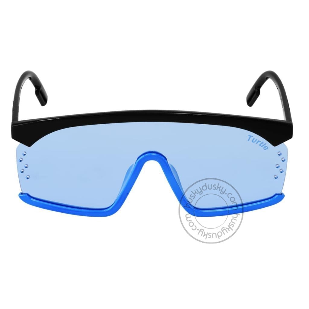 Turtle Blue Glass Man's Women's Sunglass for Man Woman or Girl TT-00 Black Frame Gift Sunglass