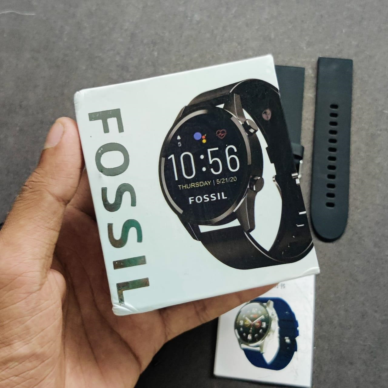 Fossil Gen 5 Carlyle Hr Ftw4024 Smart Watch, Smoke Stainless Steel
